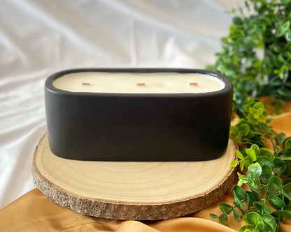 Small Baguette Candle: Matt Black