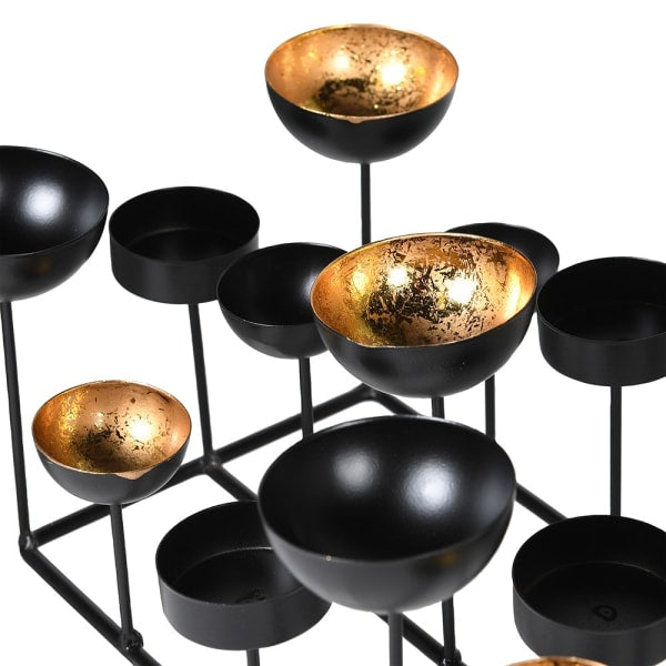 Black and Gold Multi Level Candle Holder