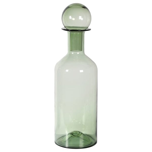 Tall Forest Glass Bottle With Ball Top