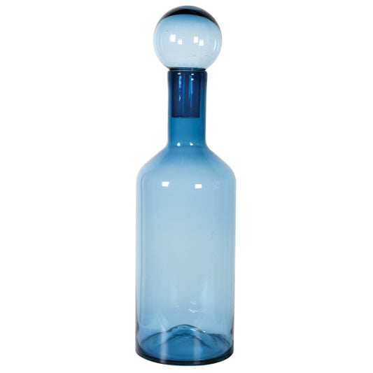 Tall Ocean Glass Bottle with Ball Top