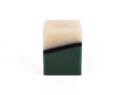 Colour Blocking Green Candle