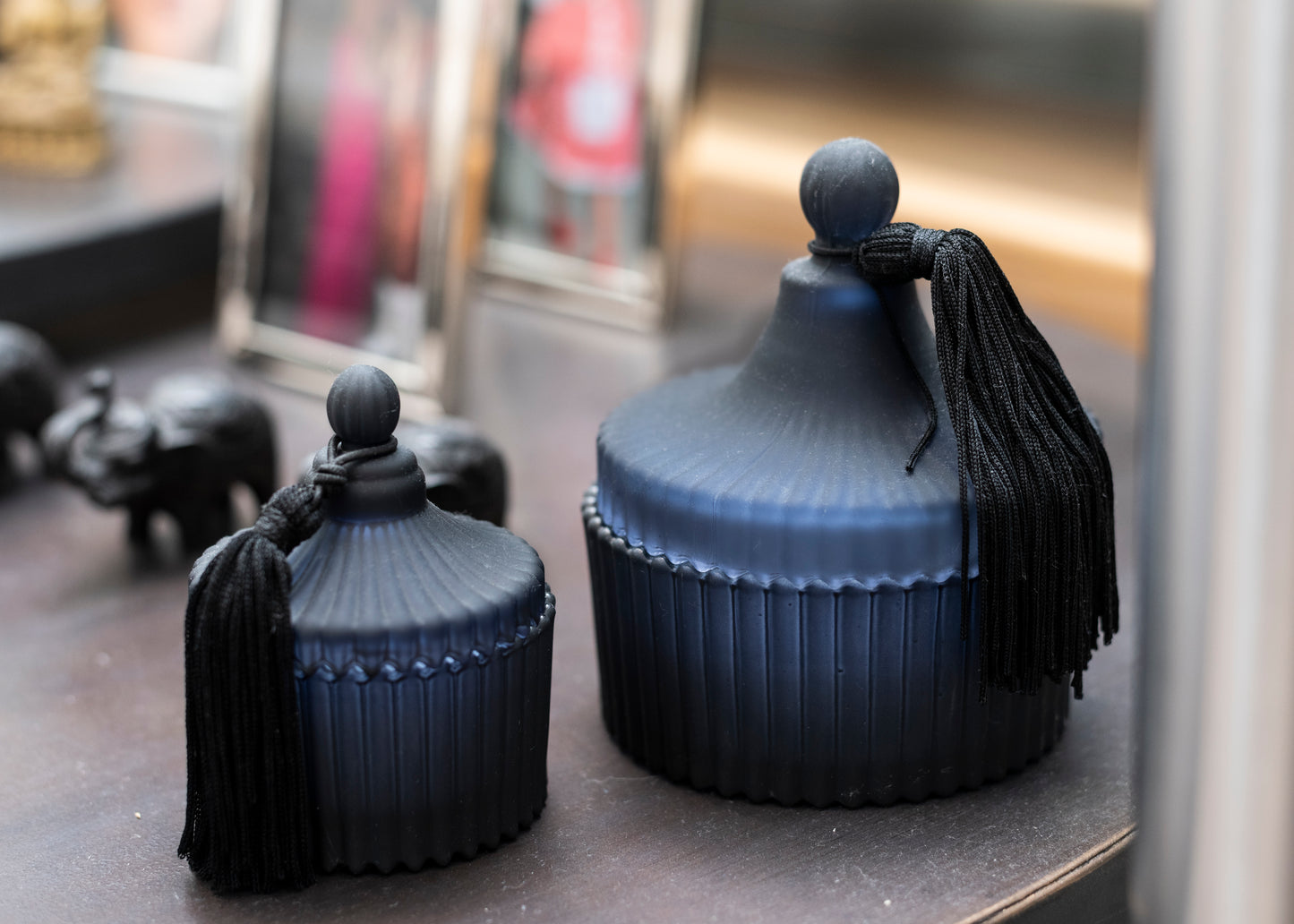 Set of Black Tassel Candles